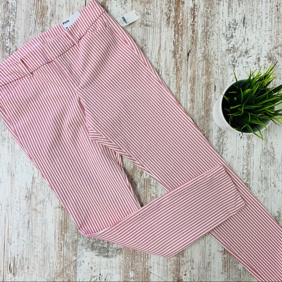 Old Navy Pants - OLD NAVY Pixie Pink Striped Ankle Pants 0 NWT